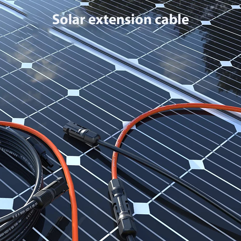 [EU Stock] 2PCS 1M-10M 4mm² 6mm² Solar cable extension cord Solar extension cable Suitable for all PV panel original.