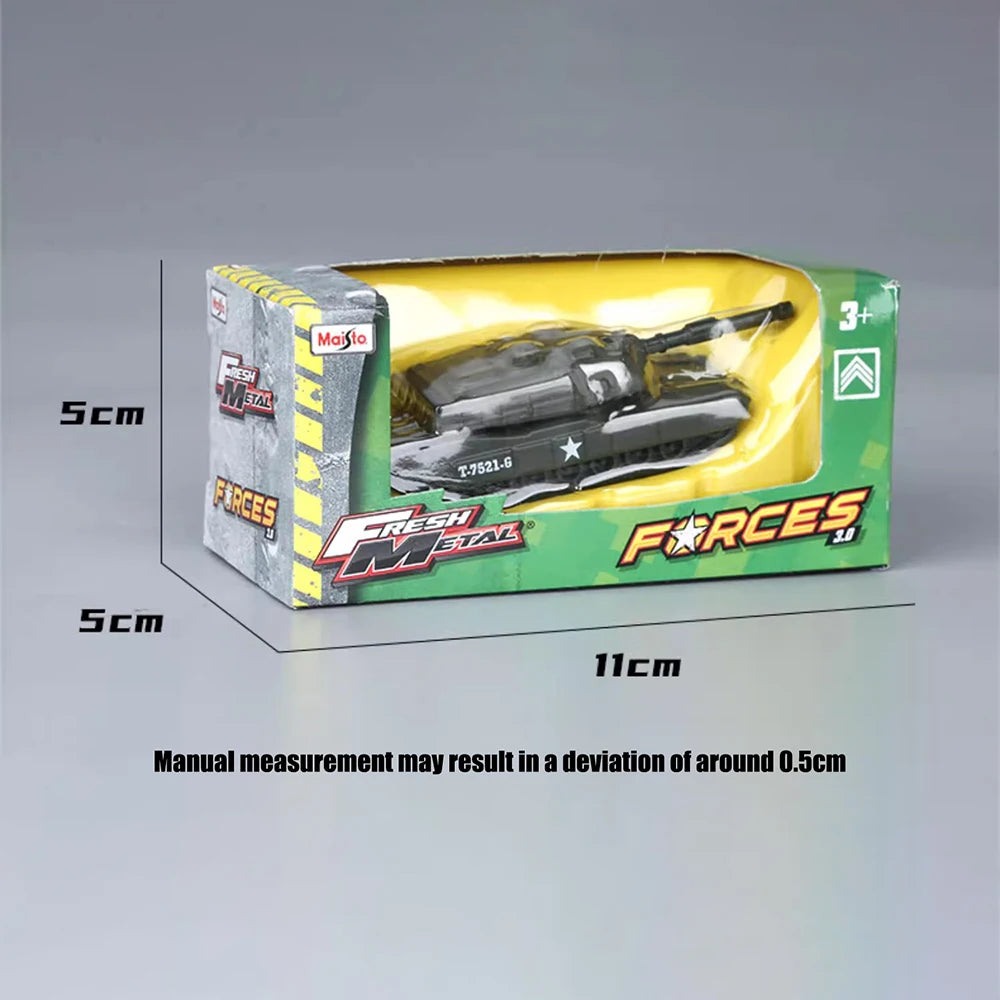 Maisto 3-inch military series model Tank armored vehicle classic static car alloy die-casting car model collection gift toy.