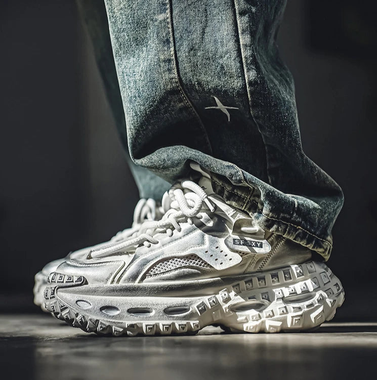 New Summer Outdoor Men's Casual Thick Bottom Sneaker Shoes for Men Sports Breathable Mans Popular Loafers Model Male Sneakers.