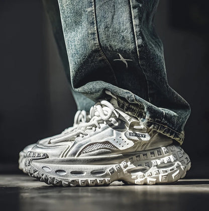 New Summer Outdoor Men's Casual Thick Bottom Sneaker Shoes for Men Sports Breathable Mans Popular Loafers Model Male Sneakers.