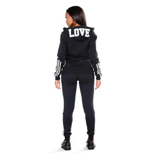 Casual Women's Tracksuit Printing Zipper Hooded Sweatshirt Sweatpants Set Sports Jogging Woman Clothing Morning Run Sportswear.