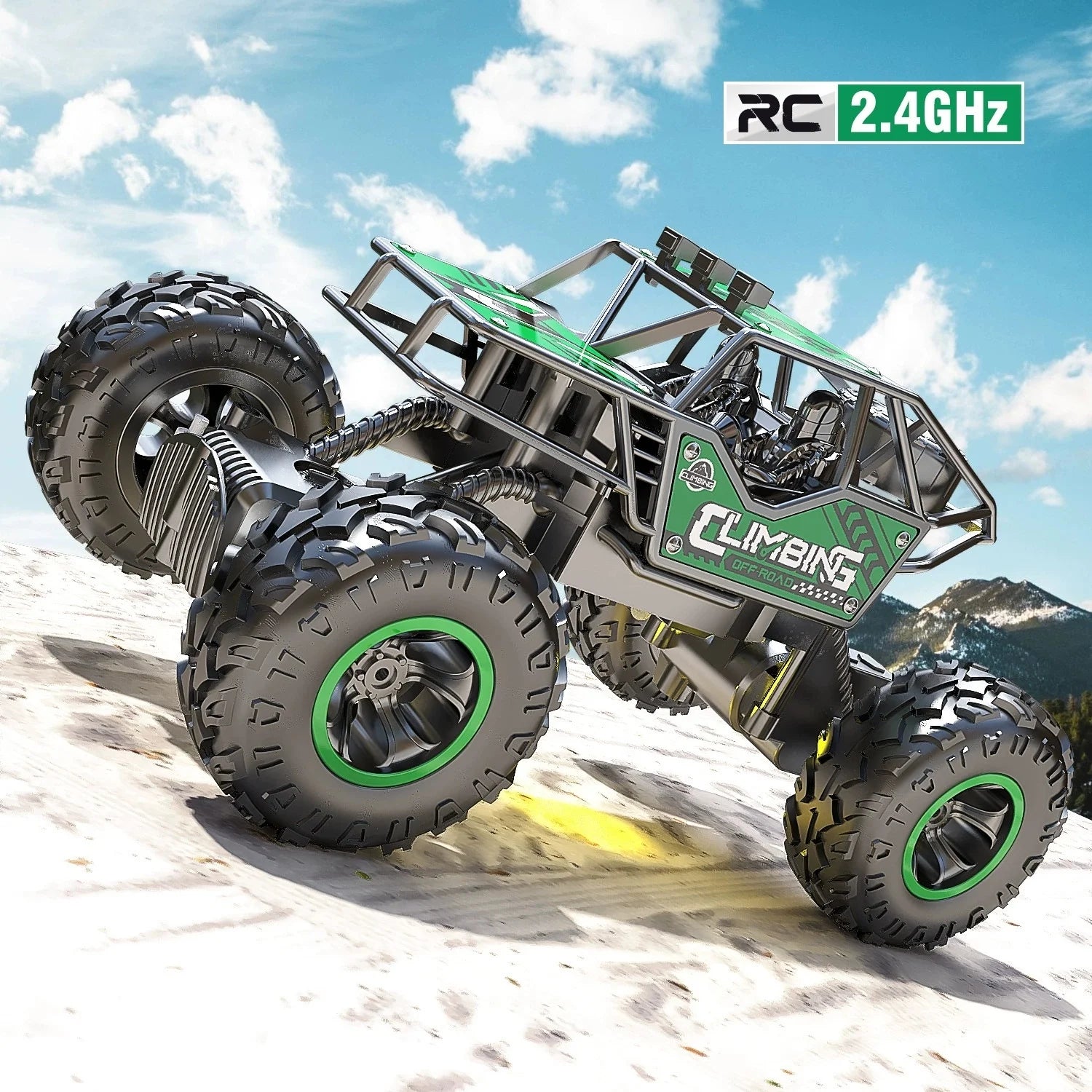 Remote Control Truck Car All Terrain Off Road Alloy RC Cars Buggy Drift Racing Toy Rechargeable Sturdy Gift for Kids Boys.