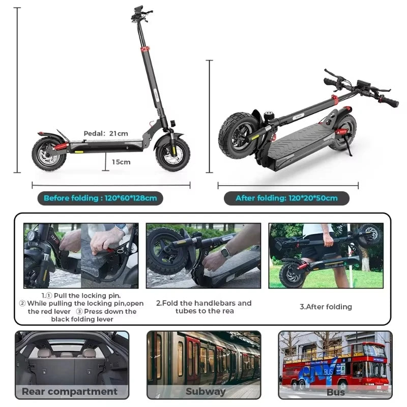 iScooter ix3Electric scooter 800W Motor 48V10AH Battery support Minirobot application control 10-inch tire city commuter scooter.