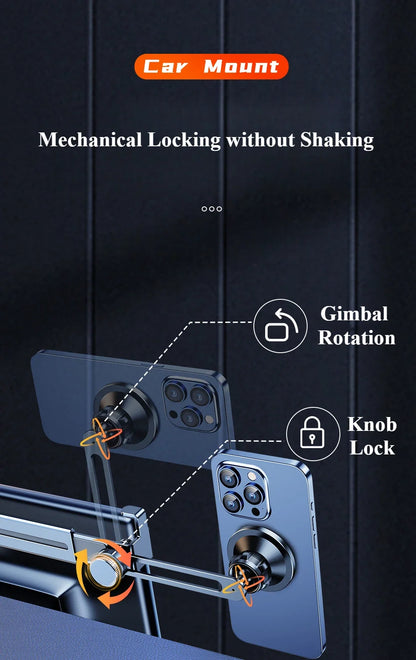 Oatsbasf Dual-position Car Screen Phone Holder Stand Metal Aluminum Adjustable for Tesla Model 3 Highland Y Car Accessories.