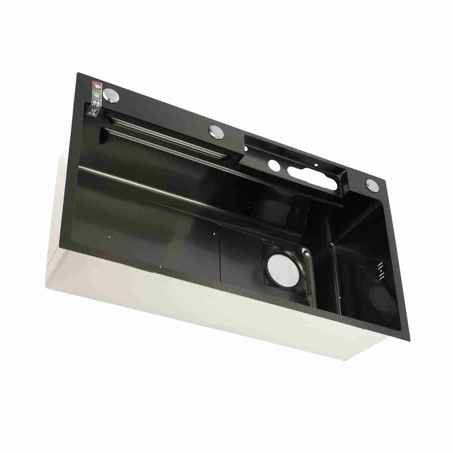 Professionelle intelligente Küchenspüle aus Edelstahl, verdickte gebürstete Oberfläche, großes Fassungsvermögen, Waschbecken mit Digitalanzeige, Küchenspüle