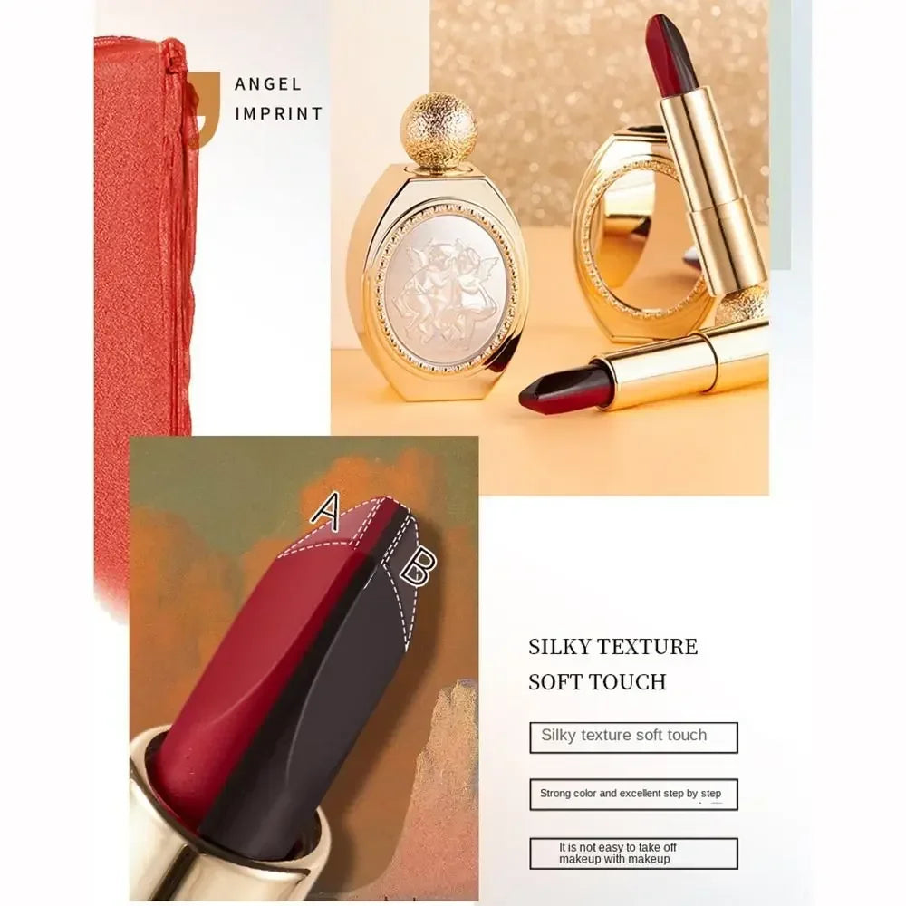 Matte 5Color Matte Lipstick Long-lasting Moisturize 5 in 1 Lip Gloss Not Fading Non Stick Cup Velvet Mist Lipstick Cosmetics Hot.