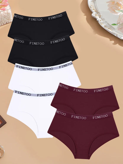 6Pcs Cotton Letter Belt Underwear for Women Sexy Breathable Low Waist Briefs Female Solid Stretch Lingerie Casual Sports Panties