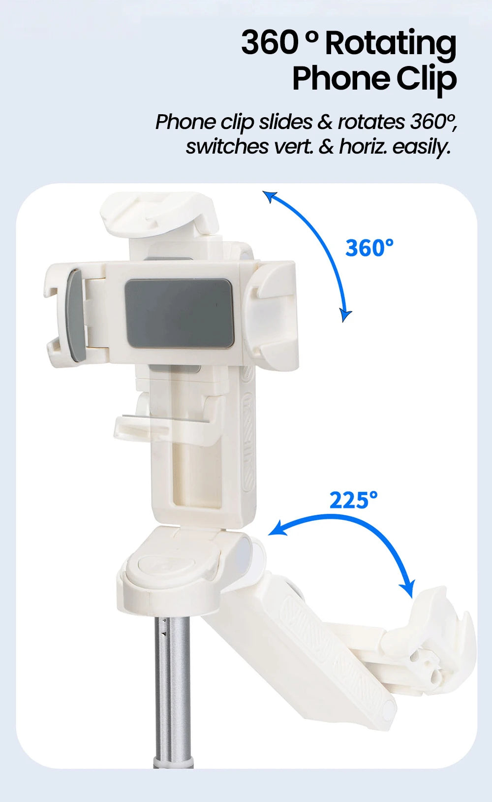 Elough Selfie Stick Tripod Phone Stand Shooting Aid Wireless Bluetooth Remote Extendable Portable Phone Holder For Live Broadcas.