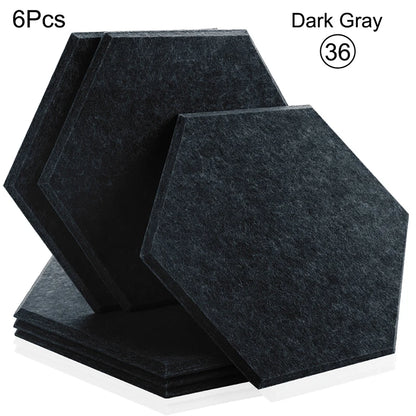 Sound Absorbing Wall Panels Hexagon 6 Pcs Bedroom Acoustic Insulation Sound-absorbing Panels Decor Acoustic Absorption Panel
