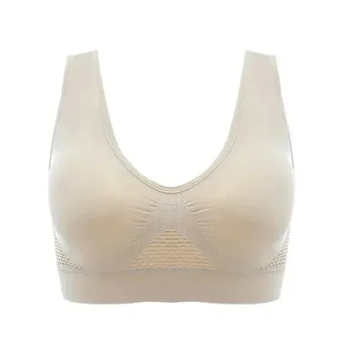 Breathable Sports Bra Top Fitness Women Brassiere Removable Padded Sport Bra Running Gym Seamless Push Up Bras