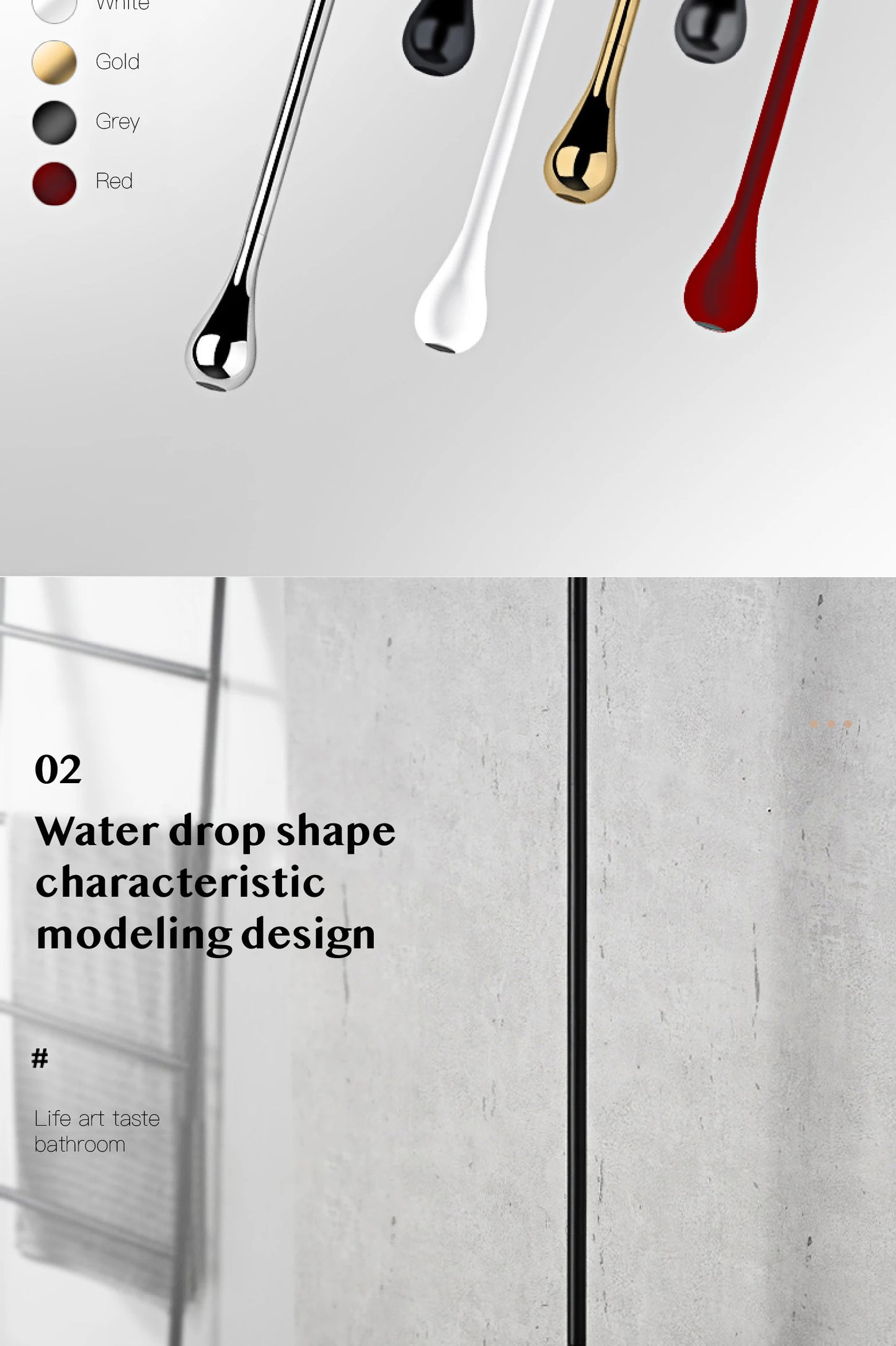 Luxuriöser Badezimmer-Wasserhahn aus gebürstetem Goldmessing im Deckendesign mit doppelter Steuerung von Hot & Cold-Waschtischarmaturen. Einfacher und anpassbarer Wasserhahn