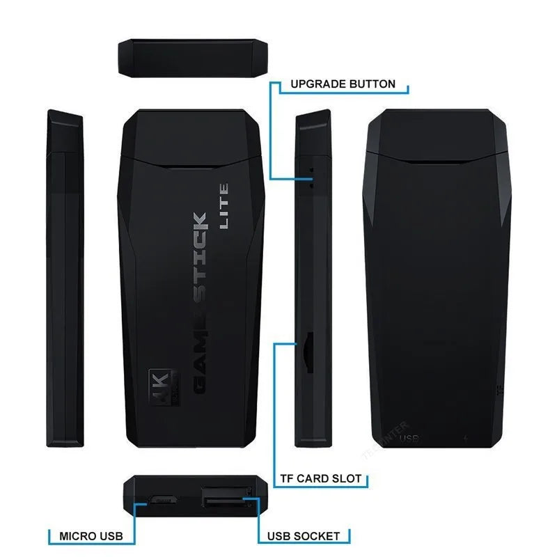 M8 4K Video Game Console Built-in 20000 Games Wireless Controller Gamepad Retro Handheld Game Player For PS1 Dropshipping