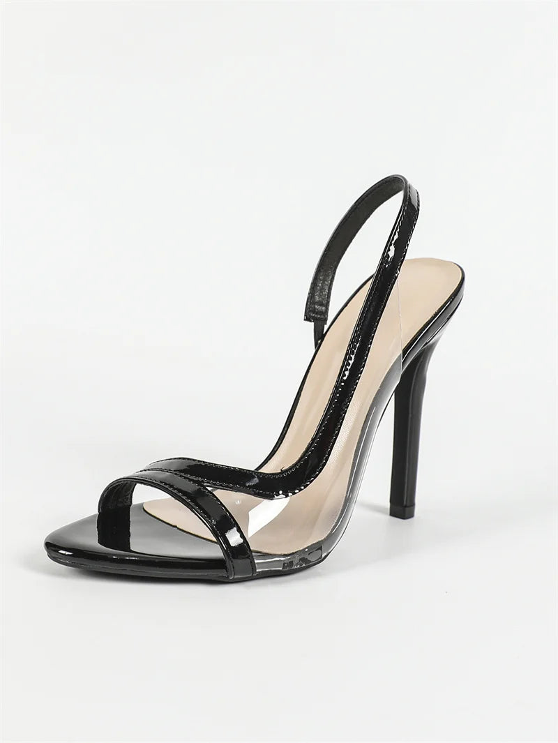 Liyke Sexy Slingback Sandals Women 2025 Summer Fashion Cozy Open Toe Slip On Back Strap Shoes Red High Heels Sandalias De Mujer.