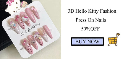 24Pcs 3D kuromi press on nails Y2K Cartoon Handmade Fake Nails Black Gel nail Wearable Nails Cinnamoroll Melody Anime False Nail.