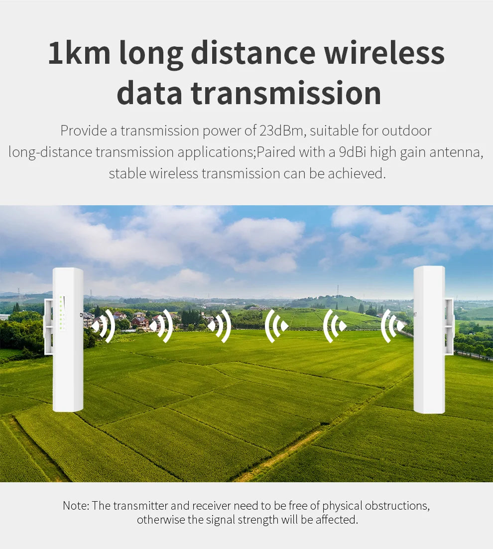 COMFAST 300Mbps Outdoor CPE Bridge Access Point 2.4Ghz 1Km-5km Long Range Extender WiFi Repeater Router AP Wi-Fi Bridge p to p