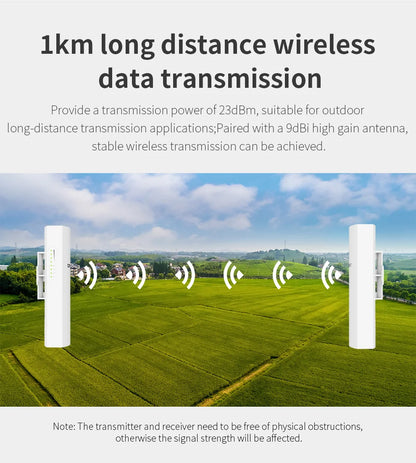 COMFAST 300Mbps Outdoor CPE Bridge Access Point 2.4Ghz 1Km-5km Long Range Extender WiFi Repeater Router AP Wi-Fi Bridge p to p