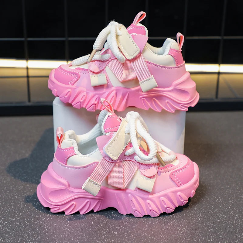 Kids Sport Chunky Shoes Mesh Breathable Casual Girls Sneakers children boy Shoes.