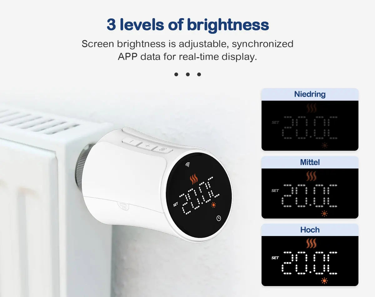 Smart Tuya WiFi/Zigbee TRV Thermostatic Head Radiator Valve Actuator Home Remote Temperature Controller Alexa Google Home Alice.