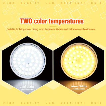 1-10Pcs Led-lampe GU10 MR16 E27 E14 GU5.3 Scheinwerfer Lampada 110V 220V Bombillas Spot Licht ersetzen Halogen Lampe Hause Derection.