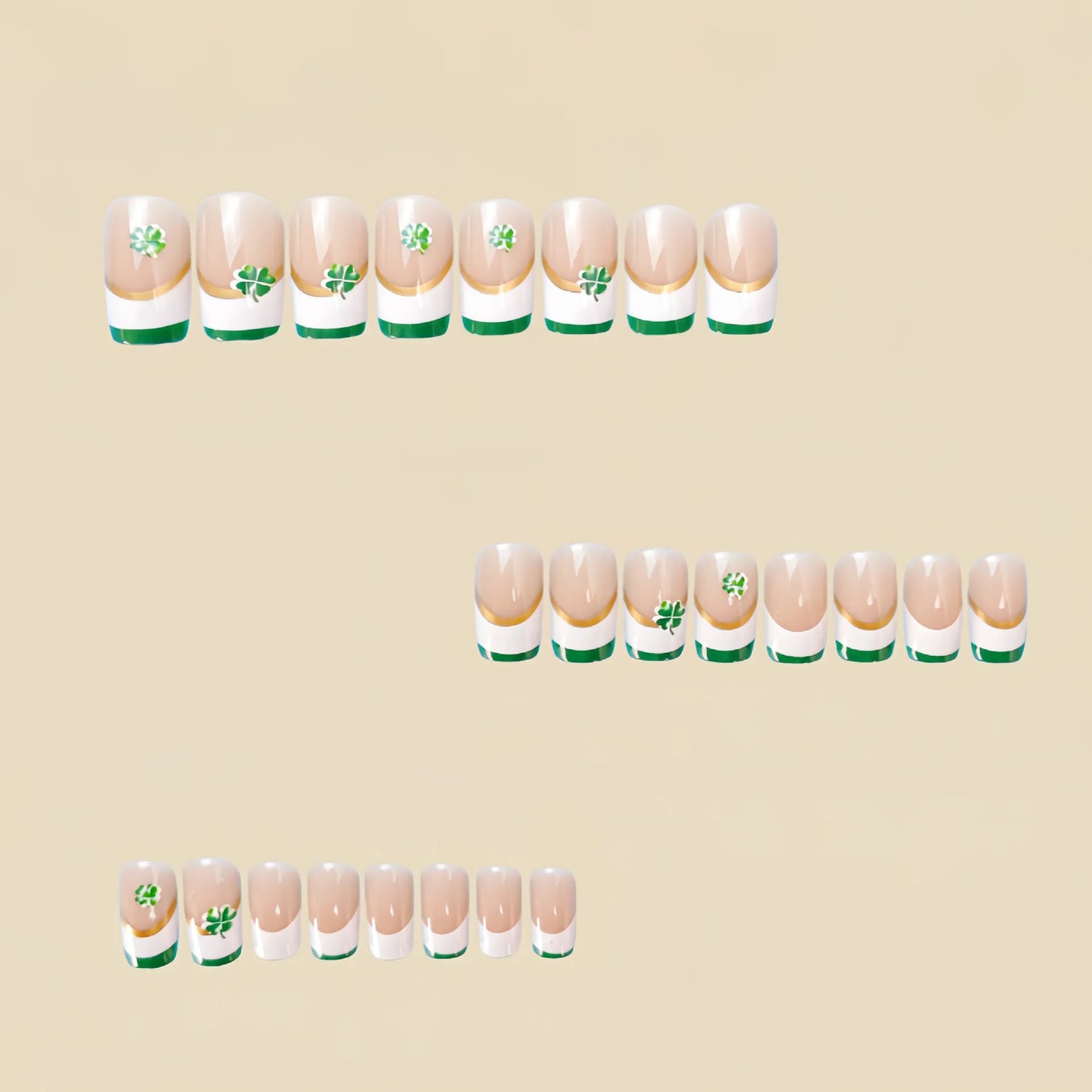 24pcs/set short medium long fake nails for Spring summer season gradient peach flowers butterfly heart press on false nail art.