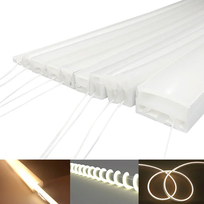 LED Silicone Neon Tube T0511 T0513 T0515 T0308 Flexible Protection Cover Transparent Matte Black Milky For 6-12mm WS2812  Strip.