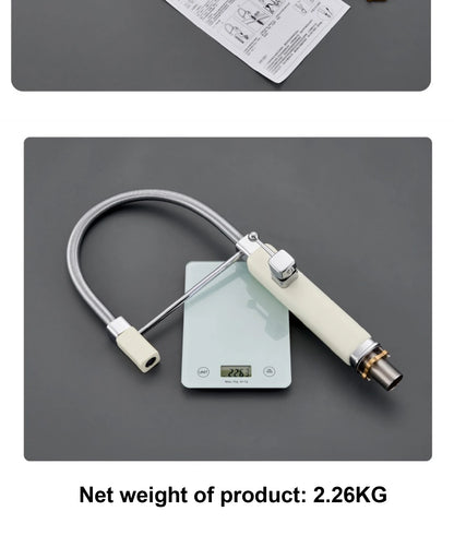 Modern red brass kitchen faucet with single handle and single hole ceramic valve core, hot and cold water pull-out sink Mixer