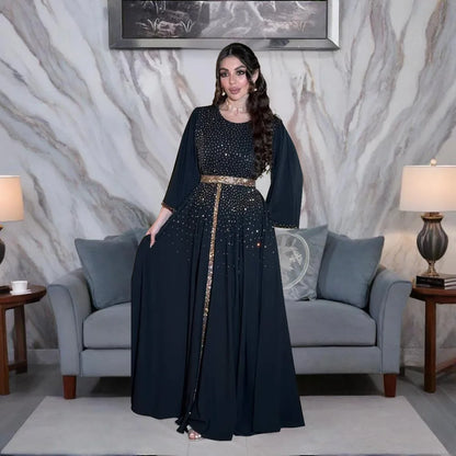 Abendkleider Arabische Lange Robe Stickerei Muslimische Frauen Party Jalabiya Eid Ramadan Marokko Dubai Abayas Kaftan Islam Vestidos Neue.