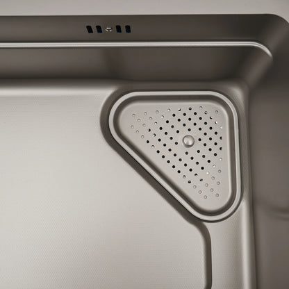 Geräuscharmes, modernes Küchenspülbecken aus Edelstahl mit Überlaufschutzloch, leicht zu reinigende Küchenanlagen