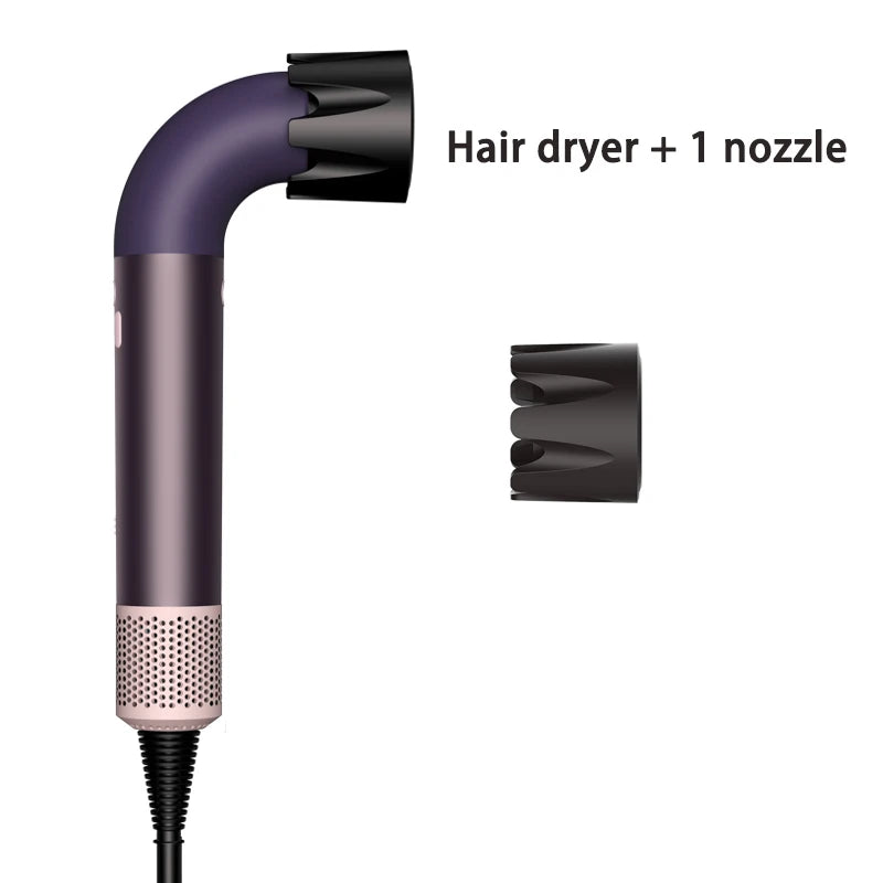 Hair dryer, 1400W high power, quick drying, lightweight body, low noise, comes with multiple types of air nozzles..