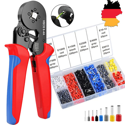 Crimpwerkzeuge HSC8 6-6A Selbsteinstellende Sechskantdraht-Crimpzange für 0,25-6 mm2 (AWG23-10) Reparaturwerkzeug für elektrische Schaltkreise