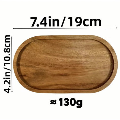 Japanese Style Wooden Tea Coffee Tray Fruit Dessert Candy Plate Wood Decorative Bread Snack Cake Food Dish Trays Tableware.