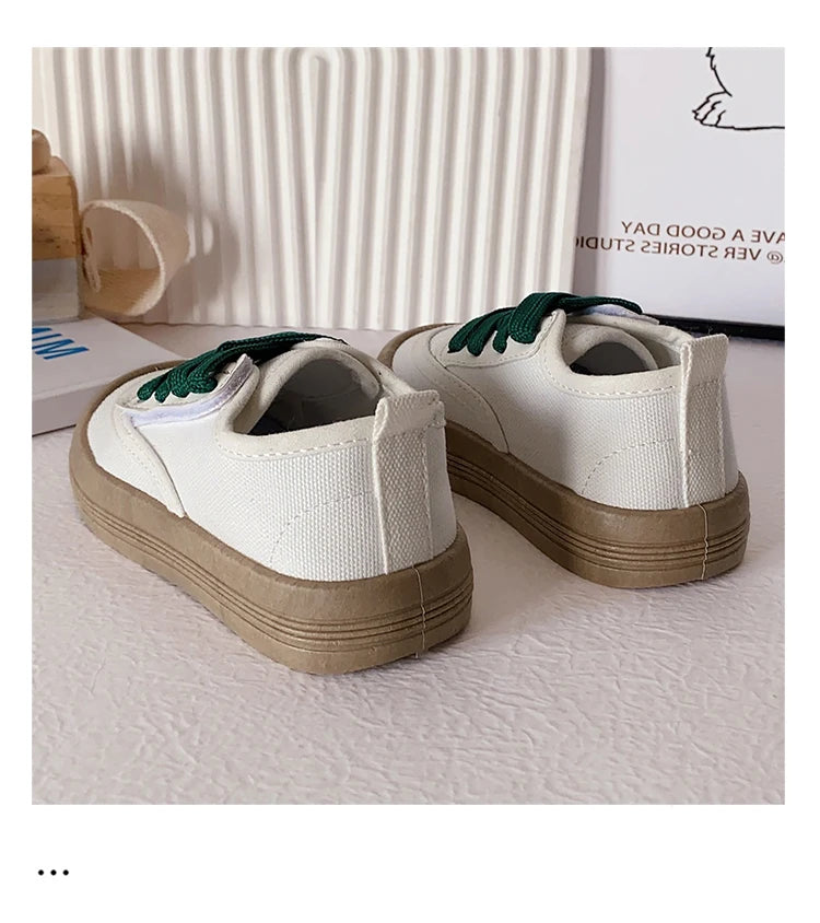 Children Fashion Versatile Soft Canvas Shoes Floral Print Casual Kids Shoes Drop Shipping Lace-up 2023 Spring New for Boys Flats.