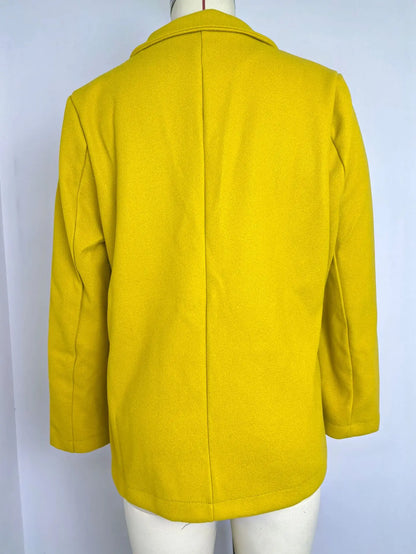 2025 neue Mode Herbst und Winter frauen Mäntel und Jacken Casual Button-Down Einfarbig Wolle Blazer frauen Kleidung.