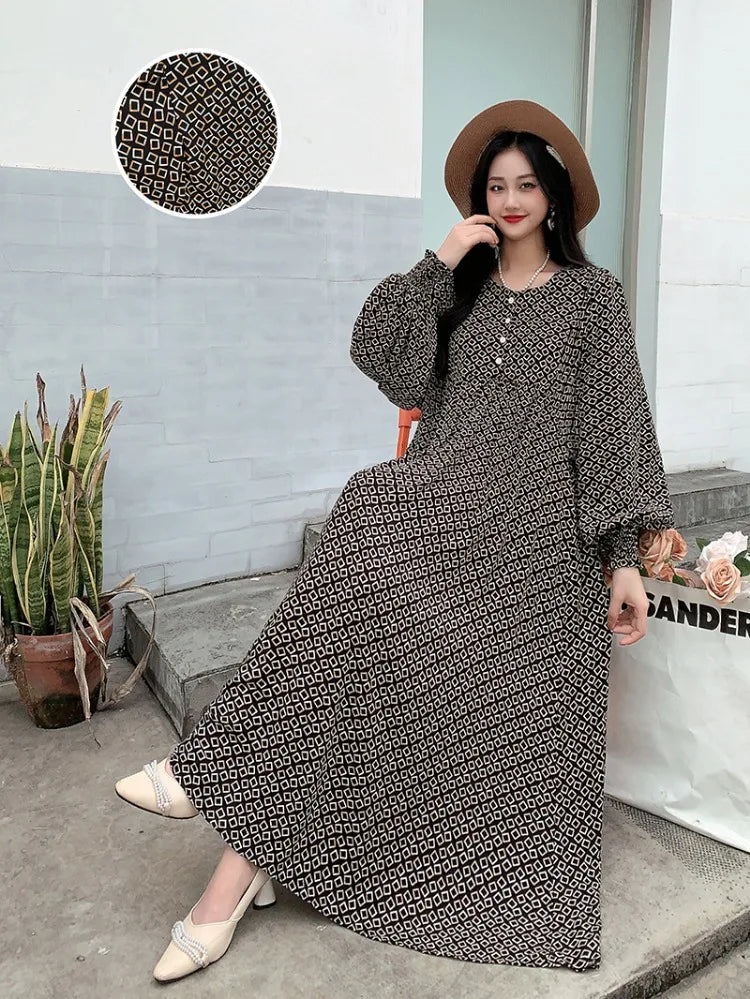 Kleid Frauen Kleidung plus Größe Frühling Sommer böhmischen Strand koreanischen Stil Blumen Vintage Vestidos Robe lose Kleider übergroß.