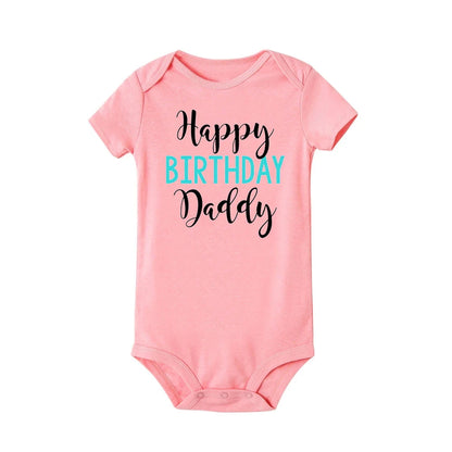 Alles Gute zum Geburtstag Papa Baby Body Vater Party Jungen Mädchen Outfit Strampler Säugling Sommer Kleinkind Kurzarm Kleidung Ropa Geschenke.