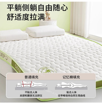 Latex-Schwamm, 4/7 cm, Tatami-Matte, hochwertige, verdickte Memory-Schaum-Matratze, Twin King Queen Size Winter, warm halten Bettbezug