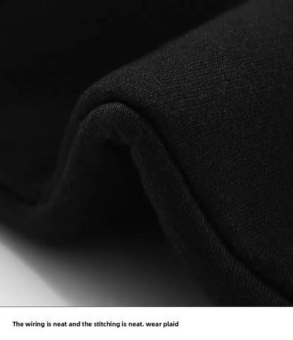 Men's Casual Thickened Fleece Lined Loose Fit Hoodie And Cardigan Set Warm Autumn Winter Clothing Sheepskin Velvet Outerwear.