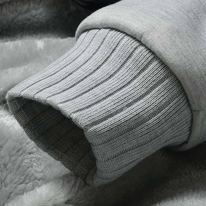 Winter Jacket Men Warm Coat Thick Fleece Male Zipper Hooded Jackets Casual Hooded Sportswear Outerwear Long Sleeves Sports Hoody.