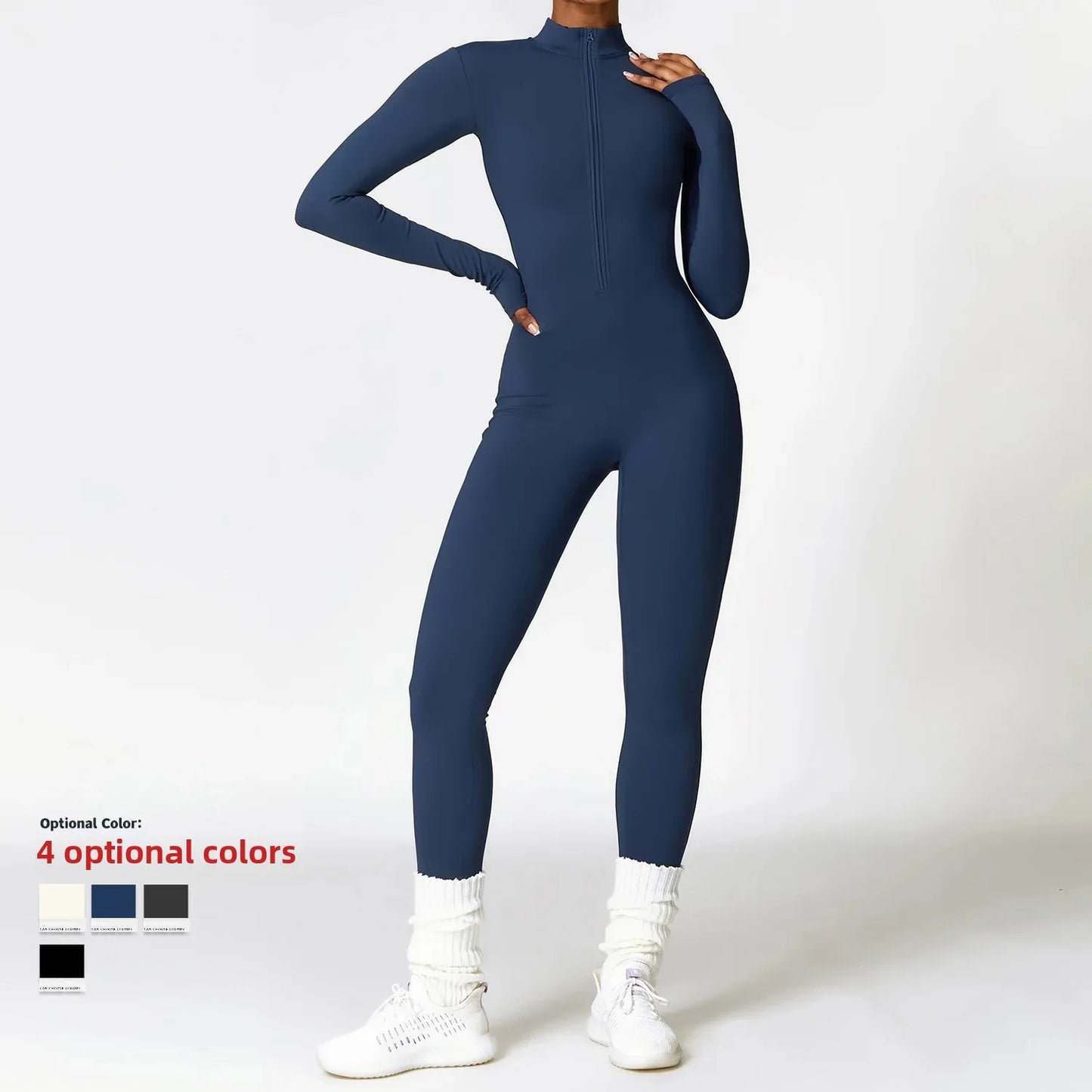 Spring Summer Thin Quick Dry One-Piece Aerial Yoga Suit Long Sleeve Fitness Sports Bodysuit Women Elastic No Mat.