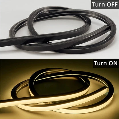 Recessed Black Silicone Tube LED Neon Light Flexible Rope Channel Diffuser WS2811 WS2812B Outdoor Waterproof Ribbon Strip Lights.