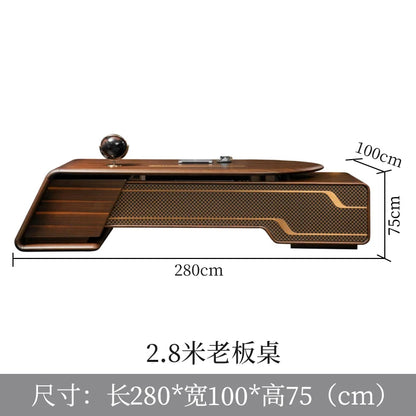 Leichter Luxus-Chef-Tisch, Chef-Schreibtisch, einfache moderne Büromöbel für Stuhlpersonen, speziell geformter kreativer Allgemein