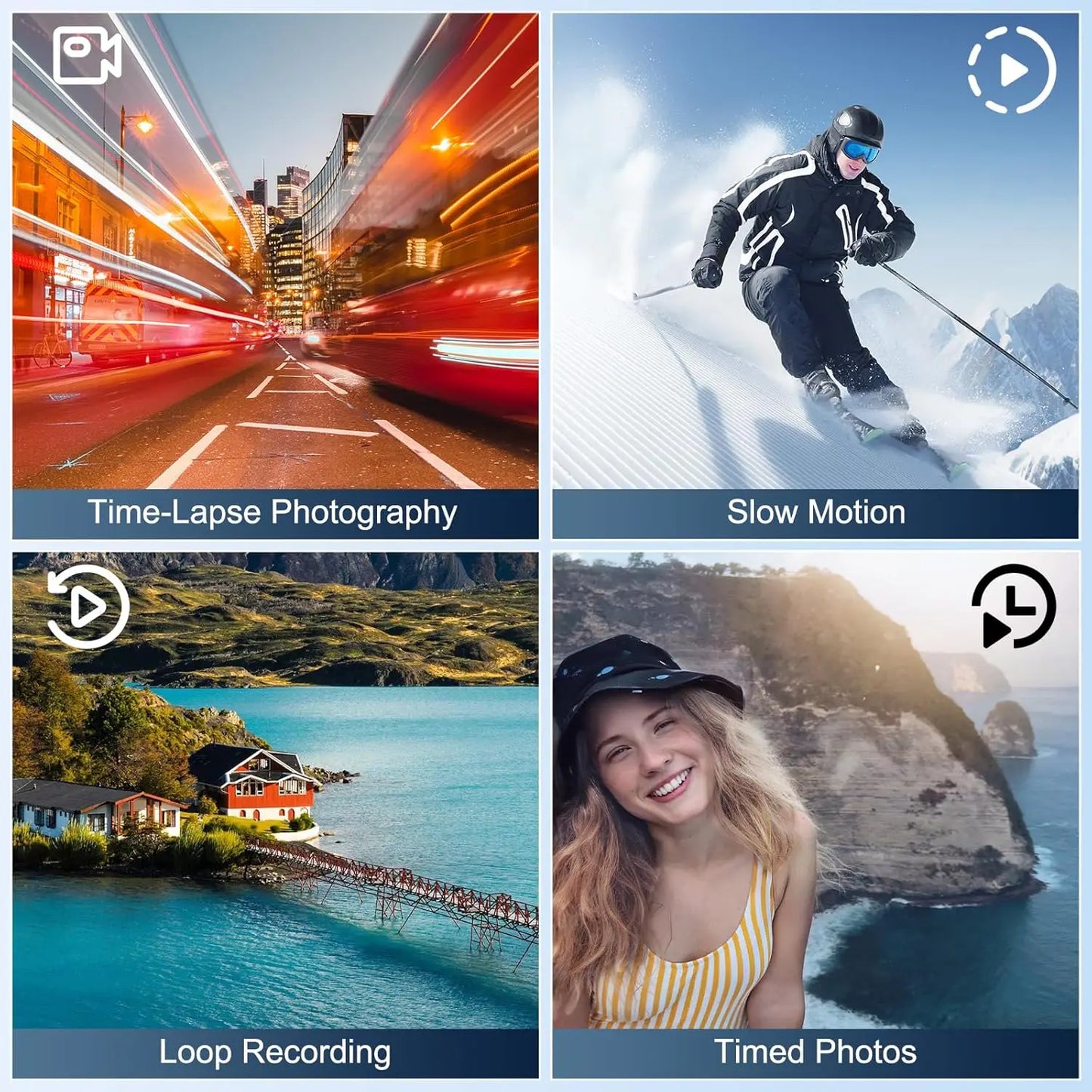 NBD 4K Camcorder Video Camera with 48MP Vlogging Camera With Wi-Fi & App Control,Video Recorder with 3X Battery Life, 16X Zoom.