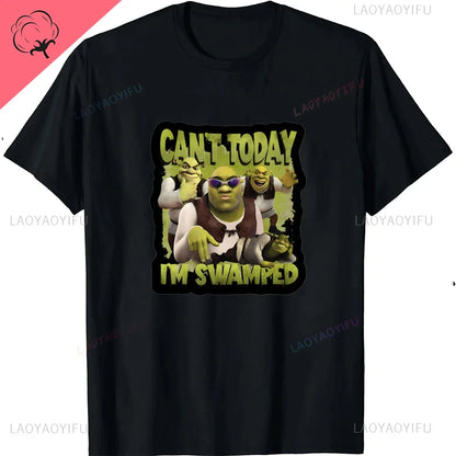 Ogre and The City Shreks Shirt Combine Fun Printed Men's  Women's Short Sleeve T-shirts Summer Fashion Unique Funny hot sale