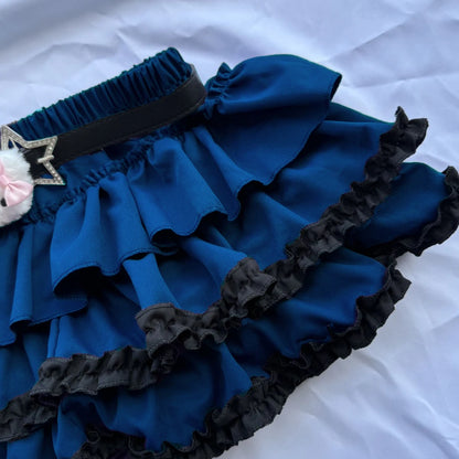 Y2K Spicy Girl Subculture Punk Girl Anti exposure Half length Skirt Harajuku Style Trend Pumpkin Short Skirt Cake Puff Skirt.