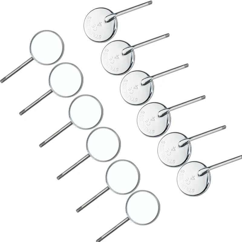 Dental Mirror Stainless Steel Mouth Mirror Dental Hygiene Kit Instrument Dental Reflector Dentist Tools.