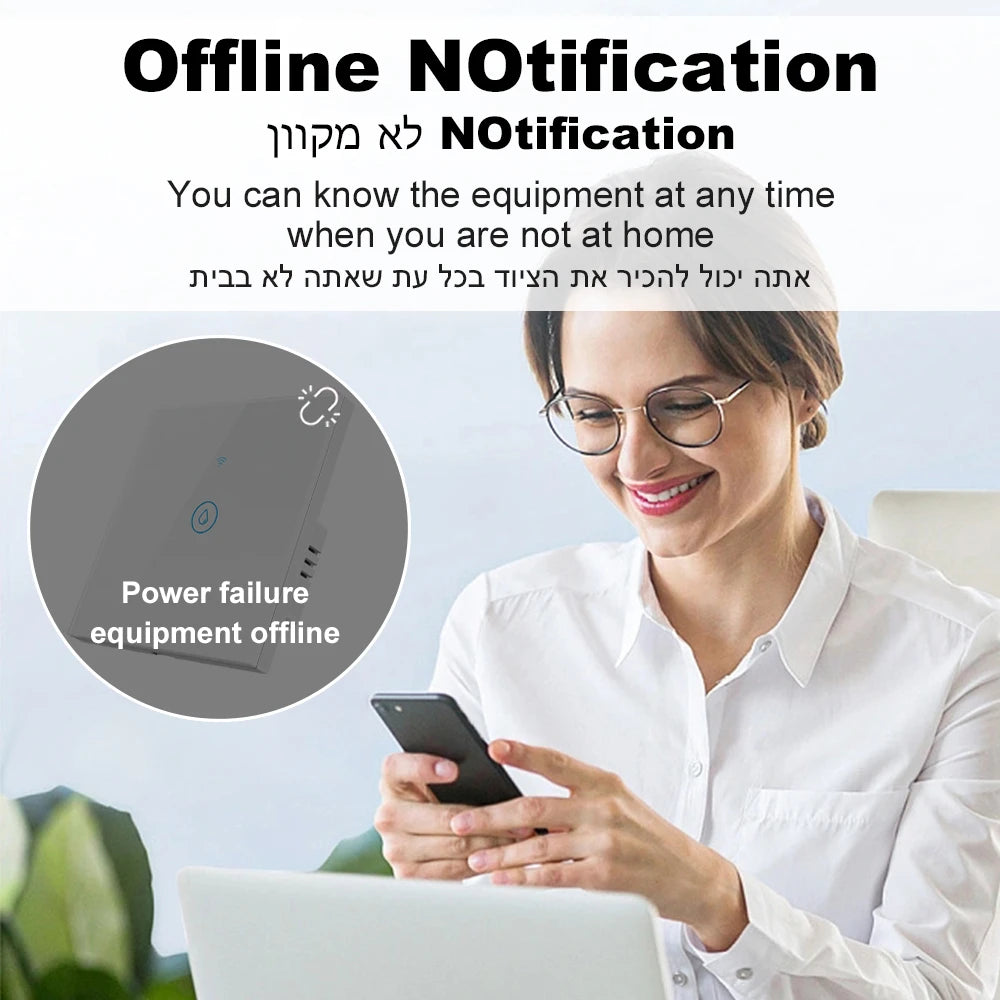 Tuya Smart 40A Wifi + Bluetooth Wasser Heizung Kessel Touch Schalter 8800W Timer Zeitplan Sprachsteuerung Alexa Google hause Yandex Alice.