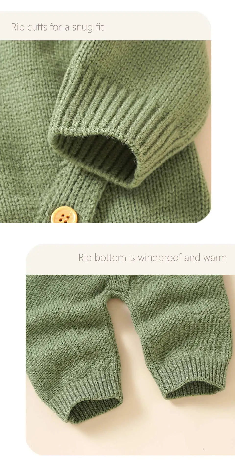 Baby Rompers Knitted Autumn Long Sleeve Newborn Boys Girls Jumpsuits Hats Outfits Sets Winter Solid Infant Netural Overall 0-18m