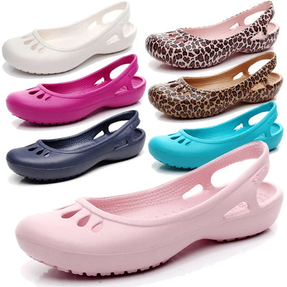 Certified Satihu Summer New Lightweight Anti Slip Hole Shoes  Clog For Women's Flat Bottom Sandals Nurse Outdoor Beach Jelly.