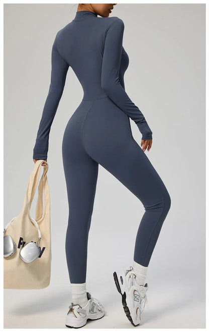 Tianyi High-Intensity Fitness Long-Sleeve Yoga Bodysuit Sensation Tight-Fitting Sportswear for Women Made in China