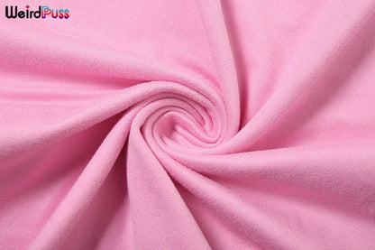 Weird Puss Casual Sporty 2 Piece Set Women Letter Embroidery Crop Tops+Side Tassel Straight Pants Matching Streetwear Tracksuits